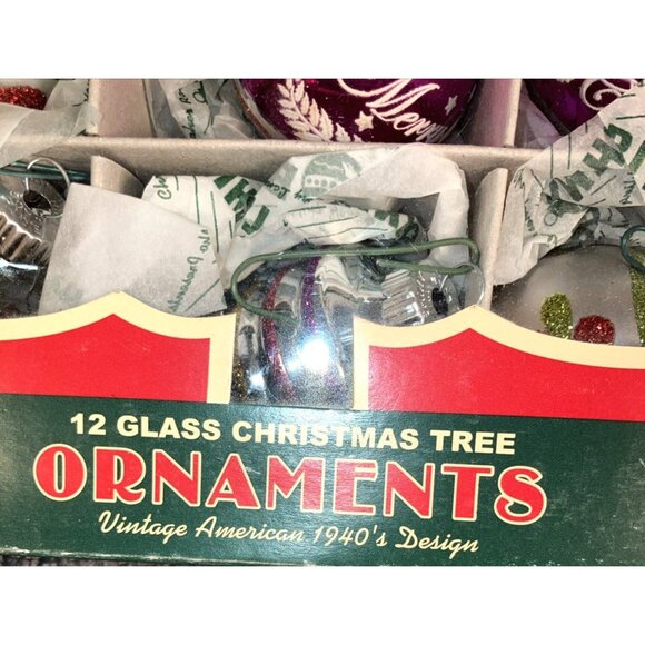 Christopher Radko Shiny Brite 12 Glass Christmas Tree Ornaments 2014 - Picture 2 of 12